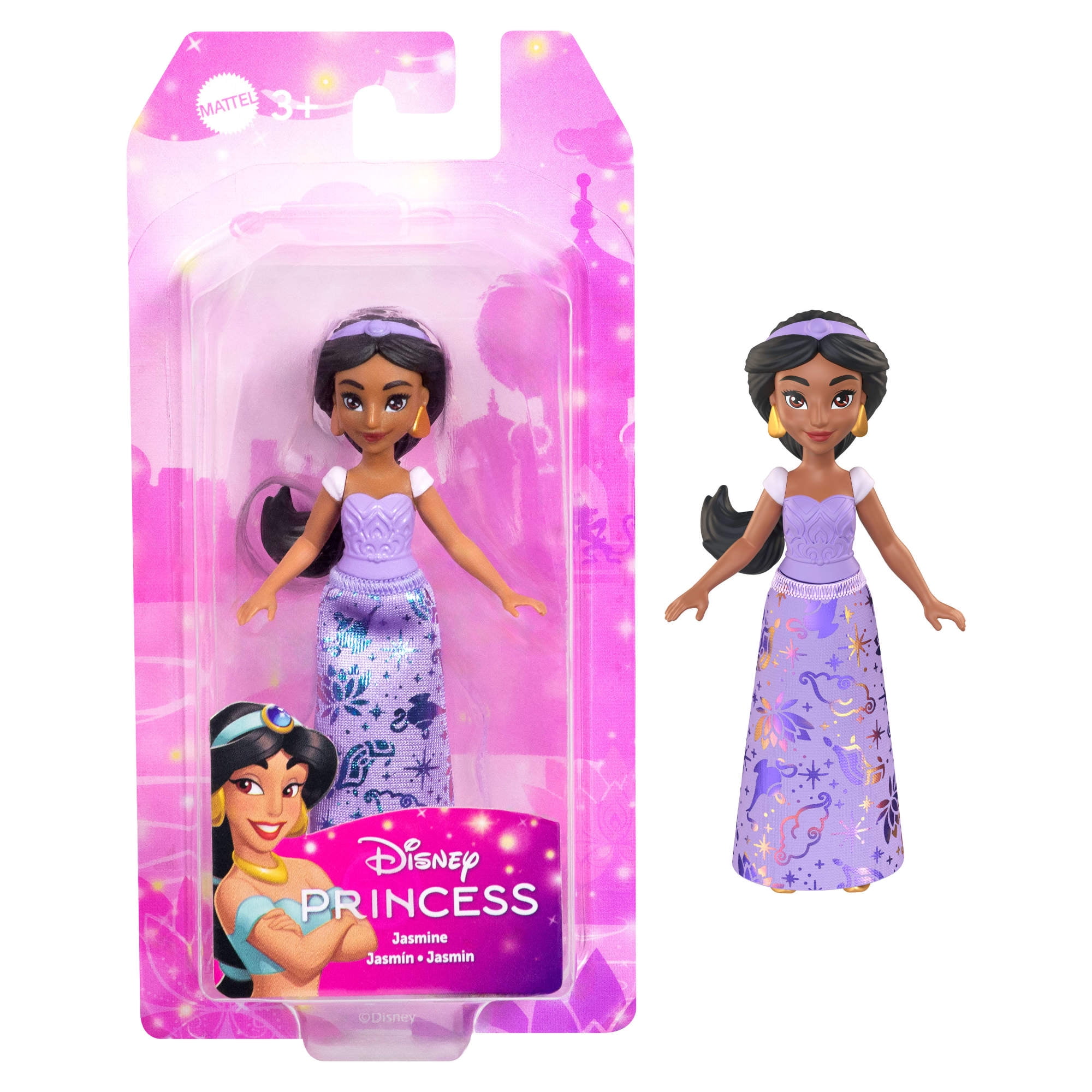 Disney Princess Jasmine Posable Small Doll in Shiny Outfit with