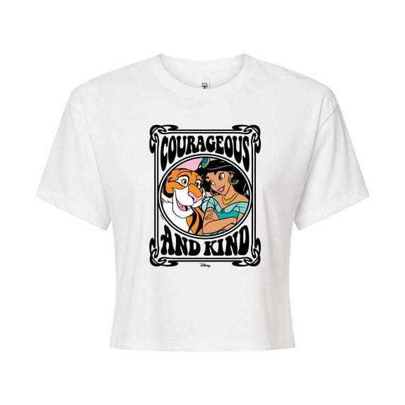 Disney Princess - Jasmine Rajah Courageous And Kind - Junior's Cropped T-Shirt
