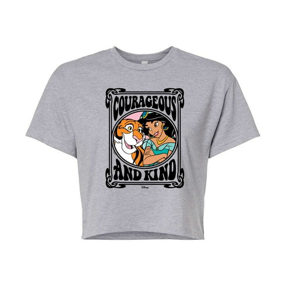Disney Princess - Jasmine Rajah Courageous And Kind - Junior's Cropped T-Shirt