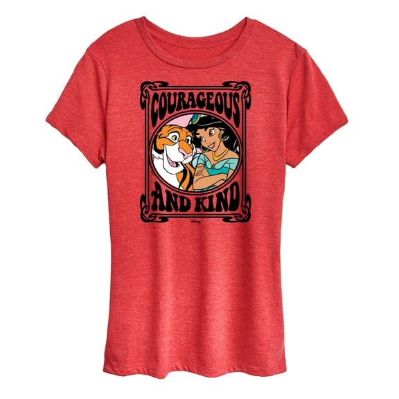 Disney Princess - Jasmine Rajah Courageous And Kind - Women's Short Sleeve Graphic T-Shirt