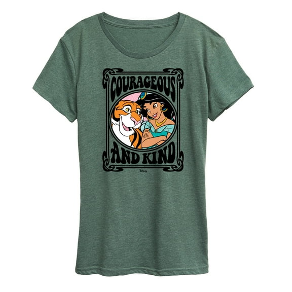 Disney Princess - Jasmine Rajah Courageous And Kind - Women's Short Sleeve Graphic T-Shirt