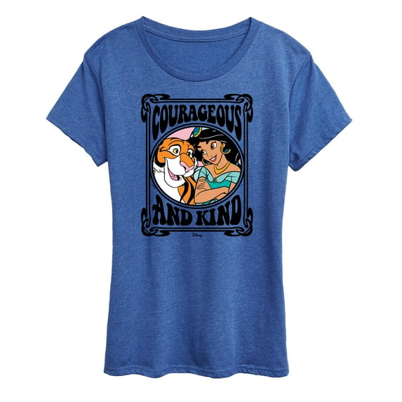 Disney Princess - Jasmine Rajah Courageous And Kind - Women's Short Sleeve Graphic T-Shirt