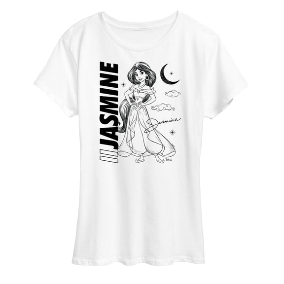 Disney Princess - Jasmine Sketch - Women's Short Sleeve Graphic T-Shirt