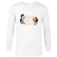 thumbnail image 1 of Disney Princess Jasmine and Moana Bold Holiday Spirit - Long Sleeve T-Shirt for Men - Customized-White, 1 of 5