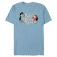 thumbnail image 1 of Disney Princess Jasmine and Moana Bold Holiday Spirit - Short Sleeve Blended T-Shirt for Adults - Customized-Ocean Blue, 1 of 5