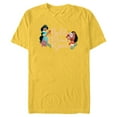 thumbnail image 1 of Disney Princess Jasmine and Moana Bold Holiday Spirit - Short Sleeve Blended T-Shirt for Adults - Customized-Yellow, 1 of 5