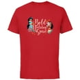 thumbnail image 1 of Disney Princess Jasmine and Moana Bold Holiday Spirit - Short Sleeve Cotton T-Shirt for Adults - Customized-Red, 1 of 5