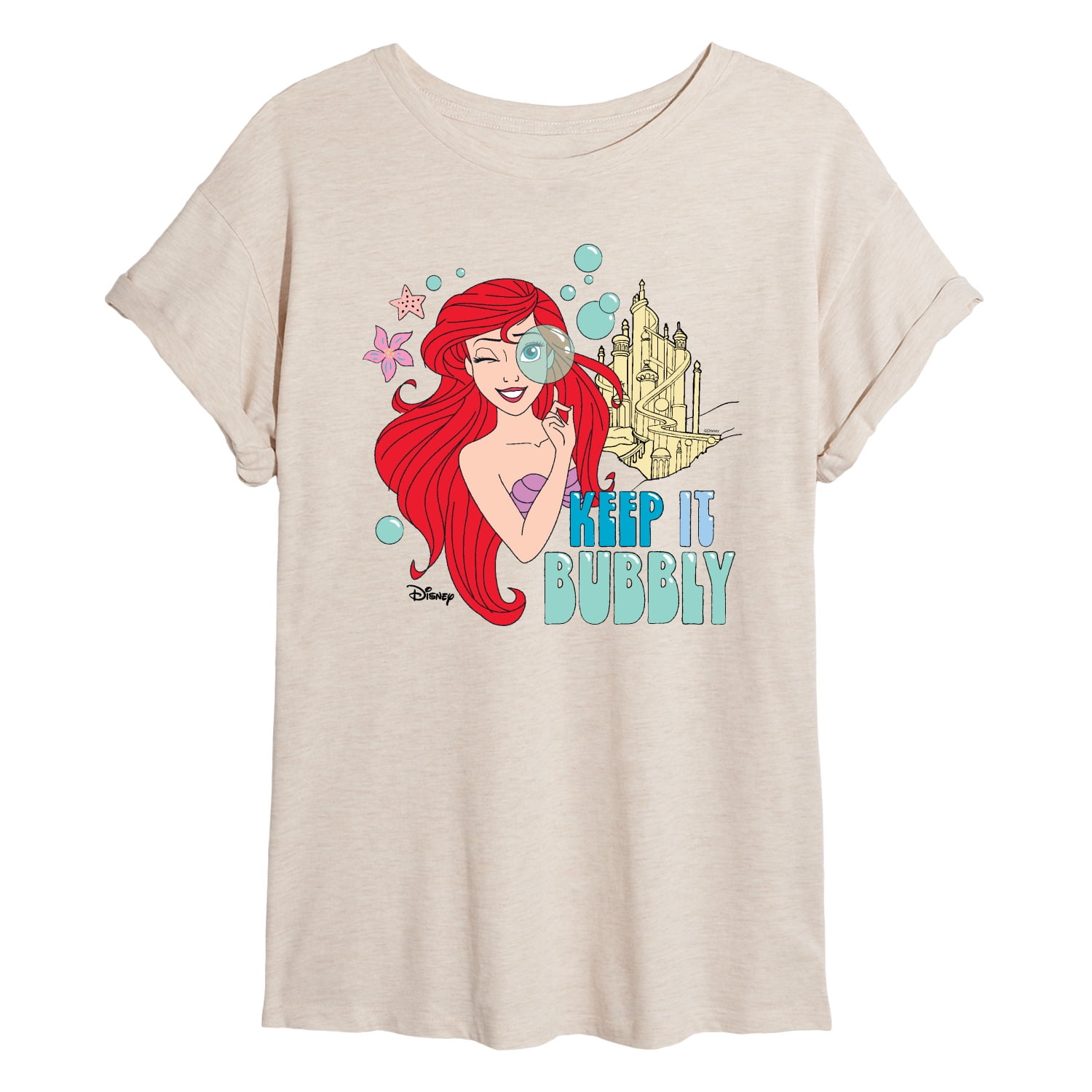 Disney Princess Keep It Bubbly Juniors Ideal Flowy Muscle T Shirt