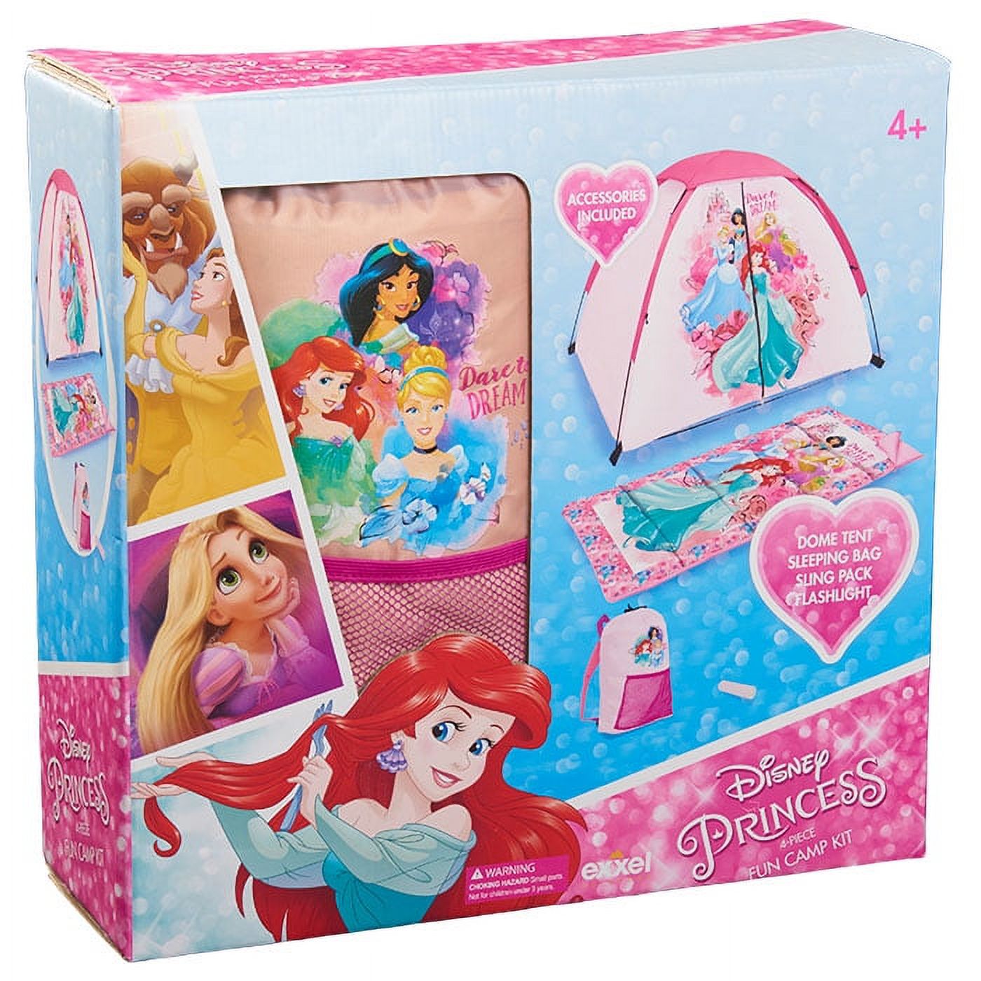 Disney Princess Kid's Indoor/Outdoor Unisex 4-Piece Sling Kit, Ages 4+, Multi-Color, Dome Tent, One Room - image 1 of 8