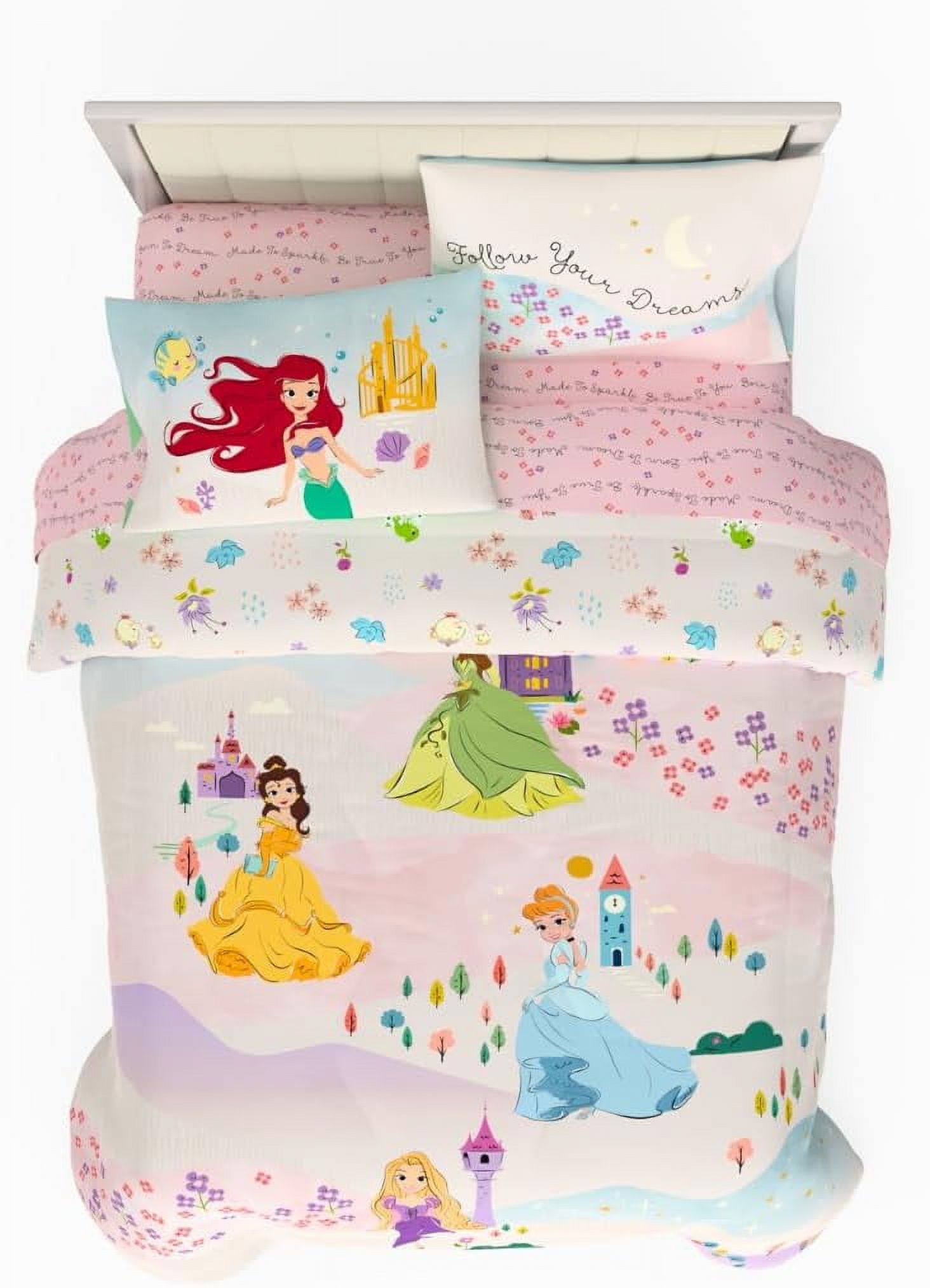 Disney Princess Kids Bedding Super Soft & Cozy Comforter and Sheet Set
