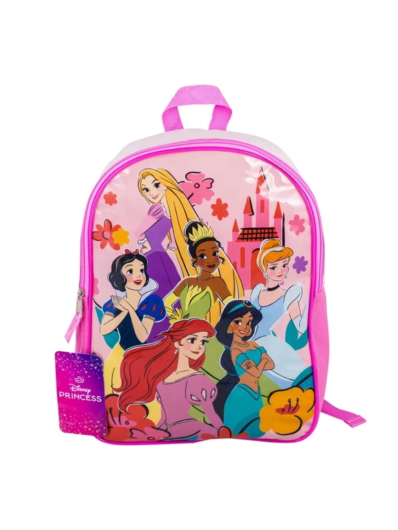 Princess Kids School Backpack, 15"-No side pockets