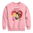 thumbnail image 1 of Disney Princess - Kisses and Valentine Wishes - Valentine's Day - Boys and Girls Youth Crewneck Fleece Sweatshirt, 1 of 4