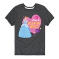 thumbnail image 1 of Disney Princess - Kisses and Valentine Wishes - Valentine's Day - Youth Short Sleeve Graphic T-Shirt, 1 of 4