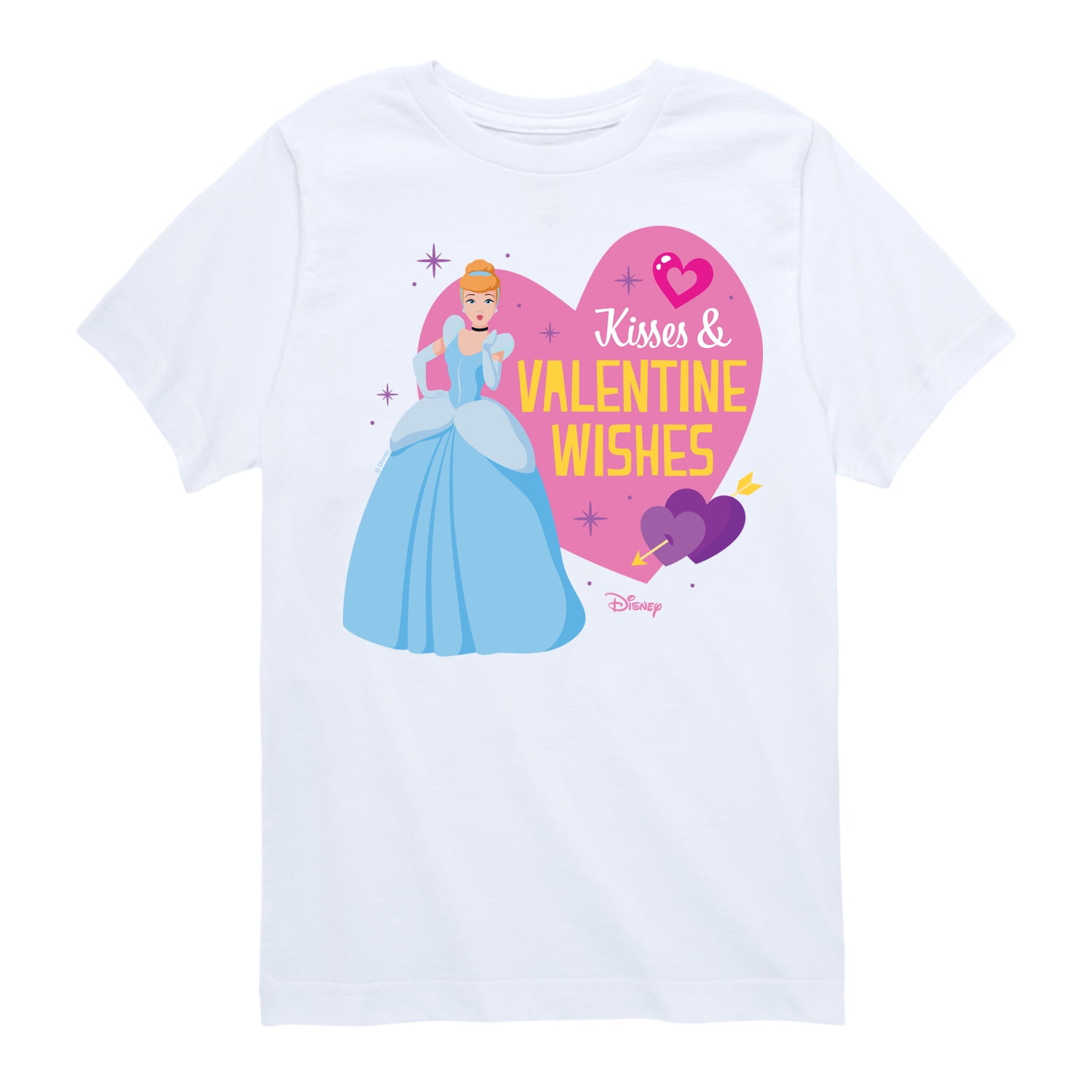 Disney Princess - Princess Heart Grid - Valentine's Day - Youth Short  Sleeve Graphic T-Shirt 