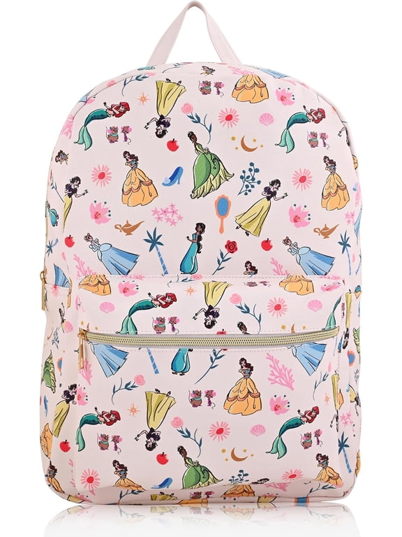 Disney Princess Large Backpack 16 Inches Leatherette All-over In-print Backpack
