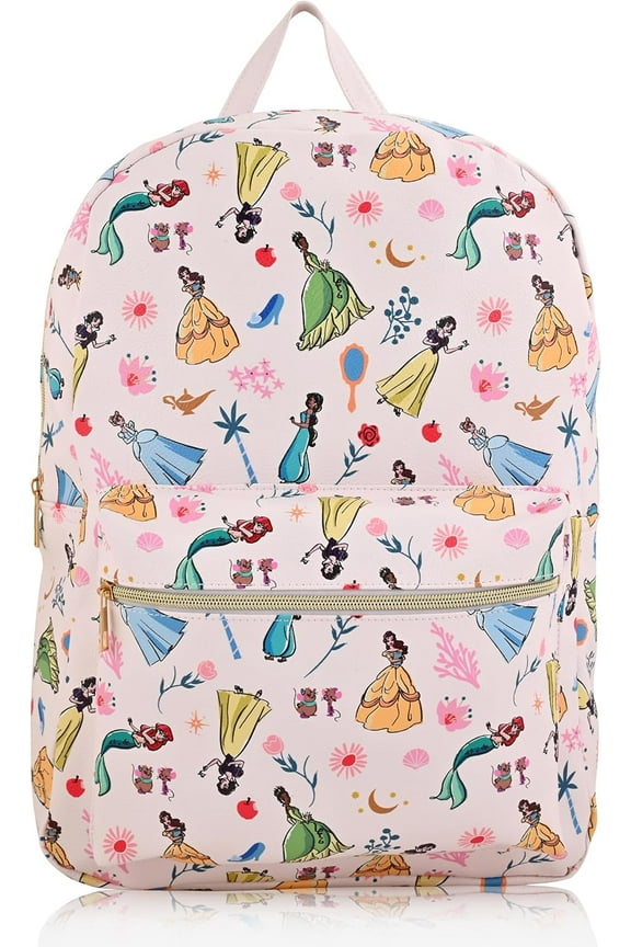 Disney Princess Large Backpack 16 Inches Leatherette All-over In-print Backpack