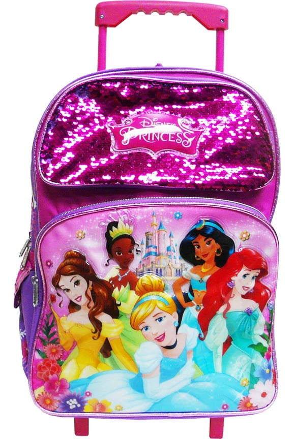 Disney Princess Large Rolling Backpack 16"