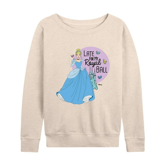 Disney Princess - Late For My Ball - Women's Lightweight French Terry Long Sleeve Shirt