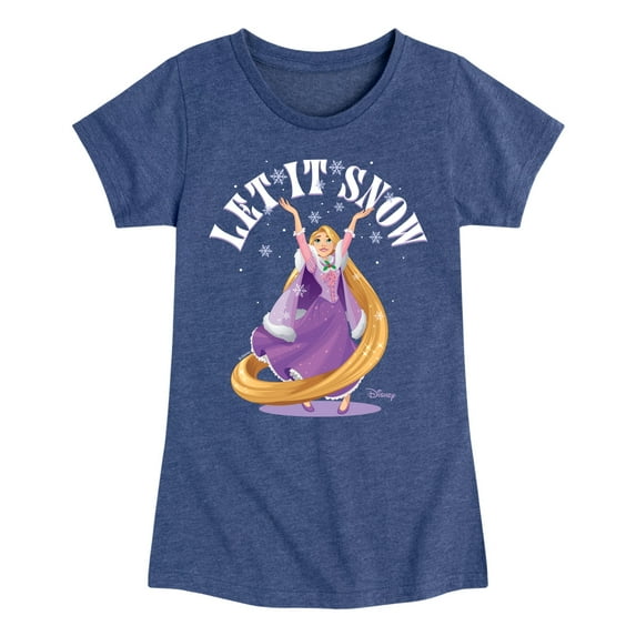 Disney Princess - Let It Snow - Youth Girls Short Sleeve T-Shirt