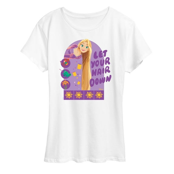 Disney Princess - Let Your Hair Down Rapunzel - Women's Short Sleeve Graphic T-Shirt