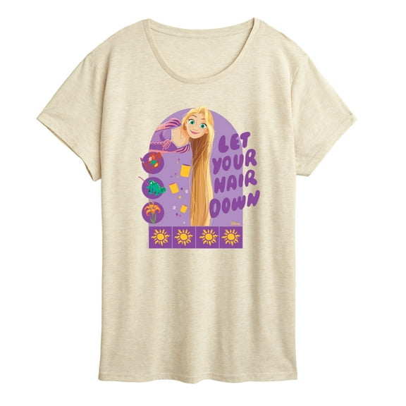 Disney Princess - Let Your Hair Down Rapunzel - Women's Short Sleeve Graphic T-Shirt