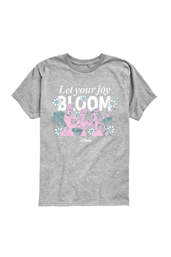 - Princess Let Your Joy Bloom - Youth Boys Short Sleeve Graphic T-Shirt