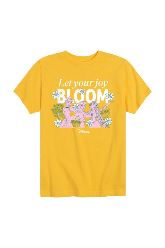 - Princess Let Your Joy Bloom - Youth Boys Short Sleeve Graphic T-Shirt