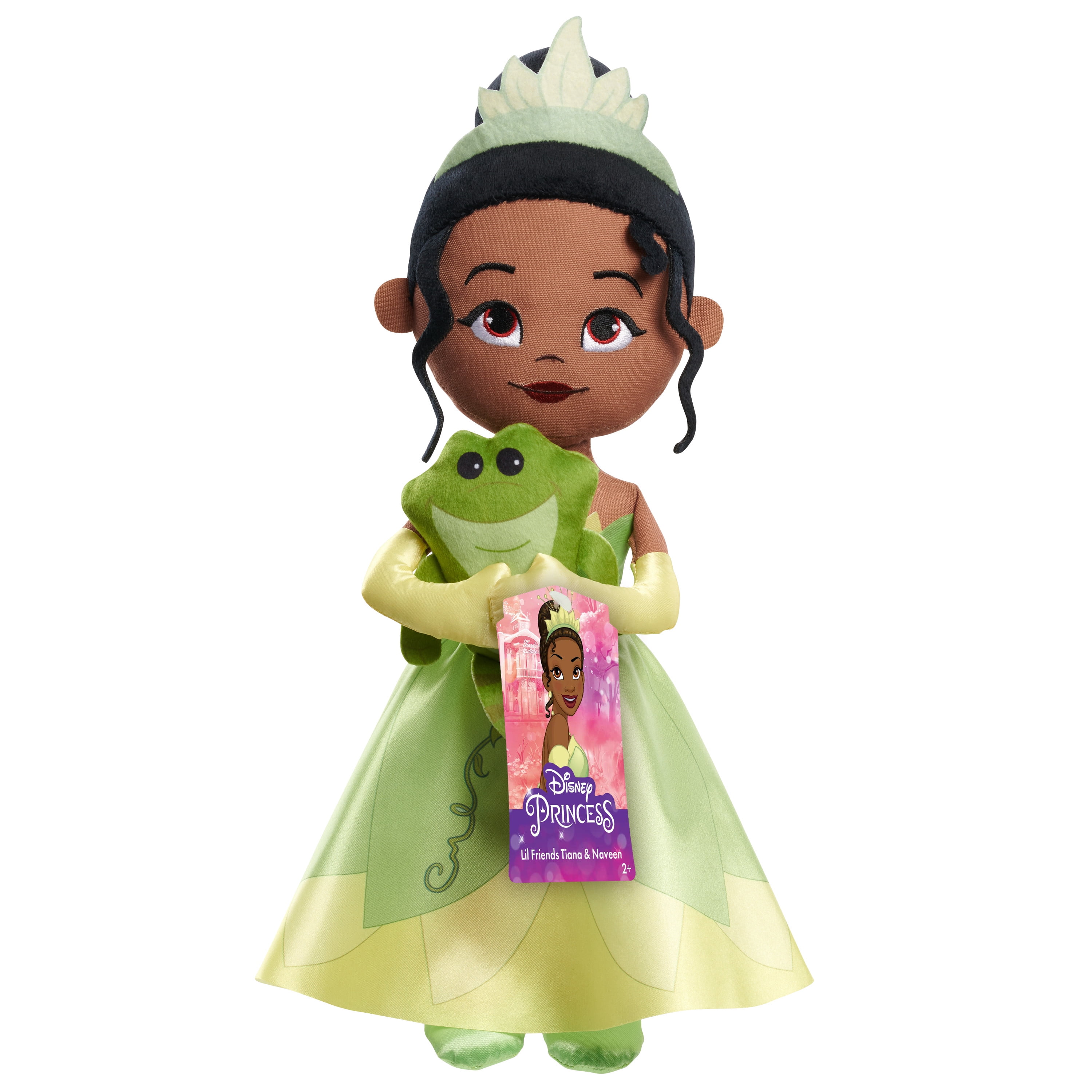 Disney Princess Lil' Friends Plushie Tiana & Naveen 14.5-inch Plushie Doll,  Officially Licensed Kids Toys for Ages 3 Up, Gifts and Presents 