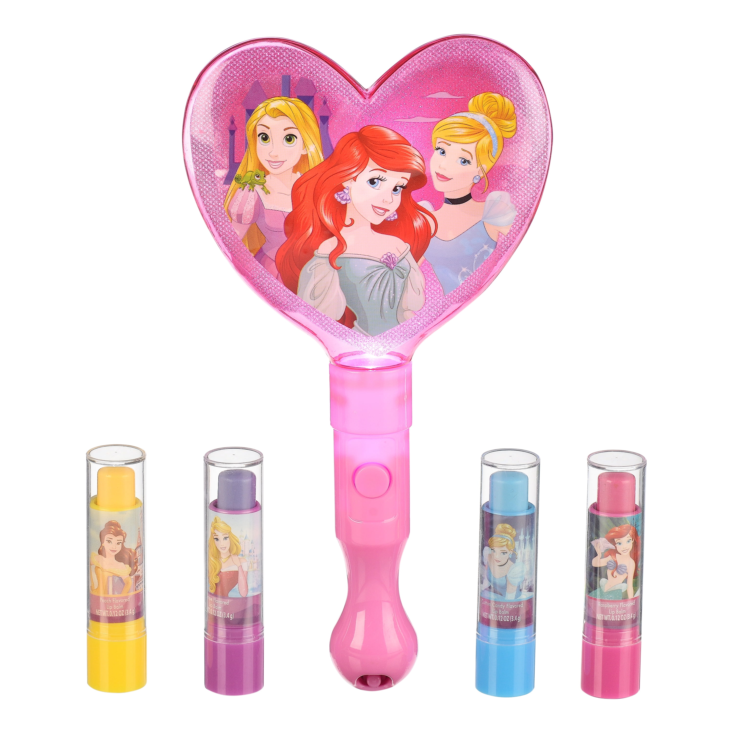 Disney Princess Lip Balm Gift Set with Light-Up Mirror, 5 Pieces ($9.99 ...