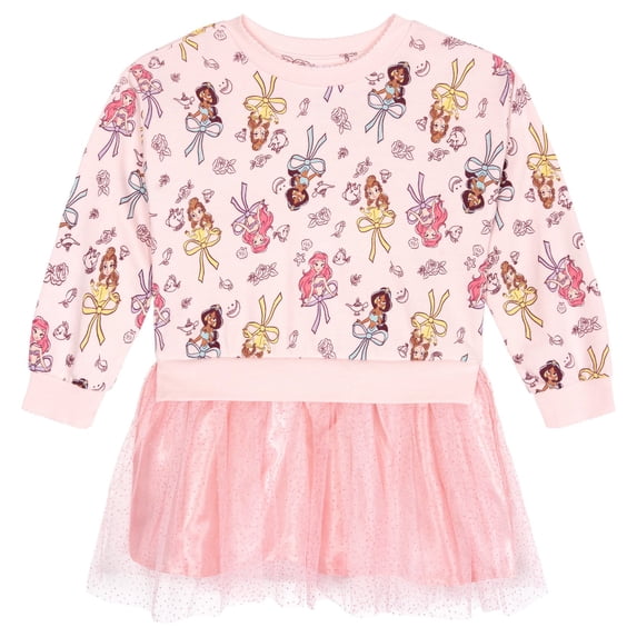 Disney Princess Little Girls' Long Sleeve Tutu Dress Pink