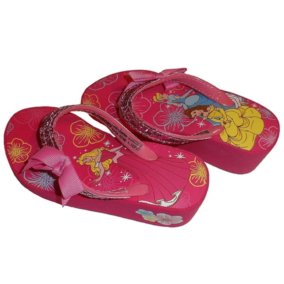 Disney Princess Little Girls Platform Flip Flops-7/8