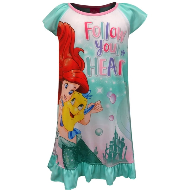 Disney Princess Little Mermaid Ariel Follow Your Heart Nightgown ...