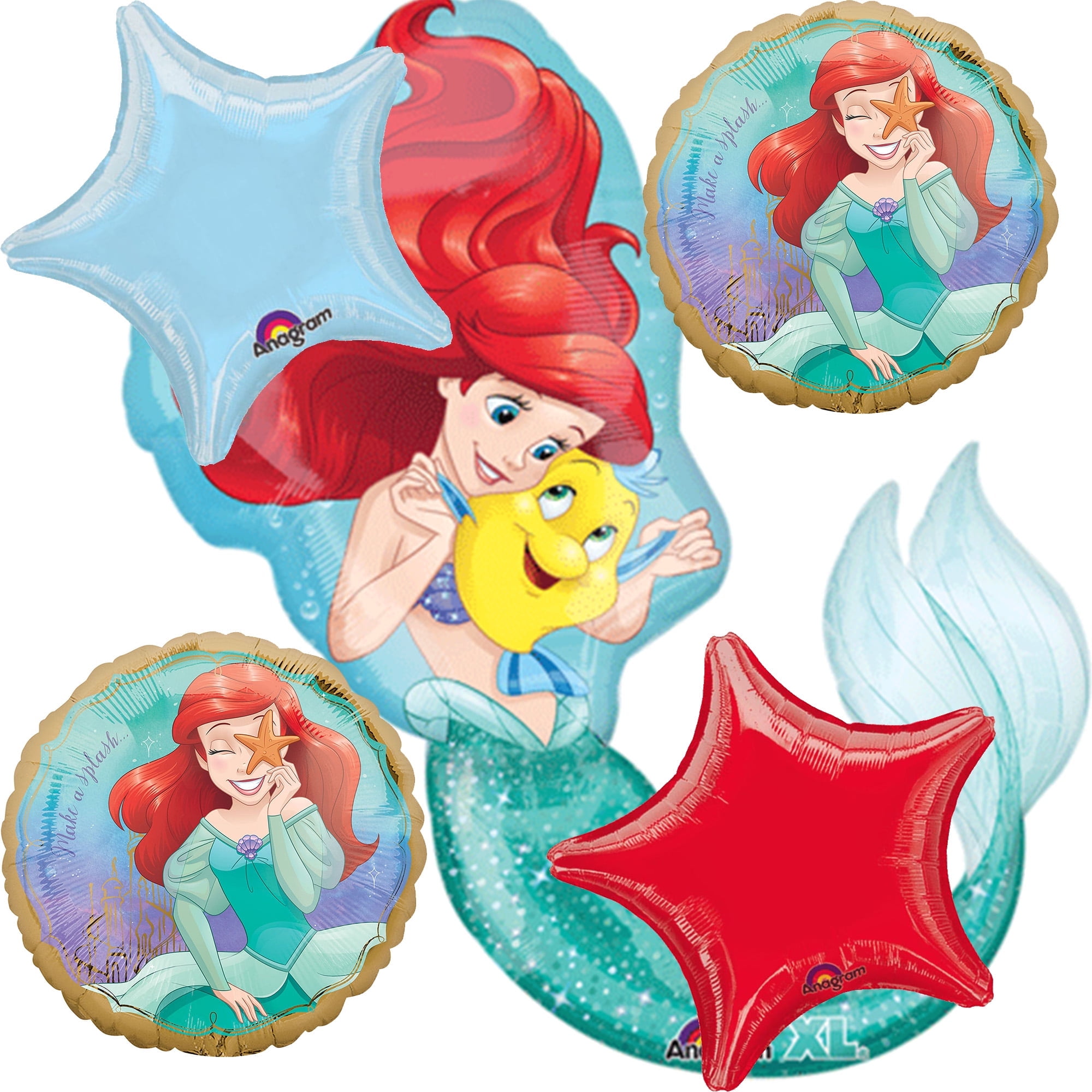 ANAGRAM Disney Princess Little Mermaid Foil Balloons Bouquet