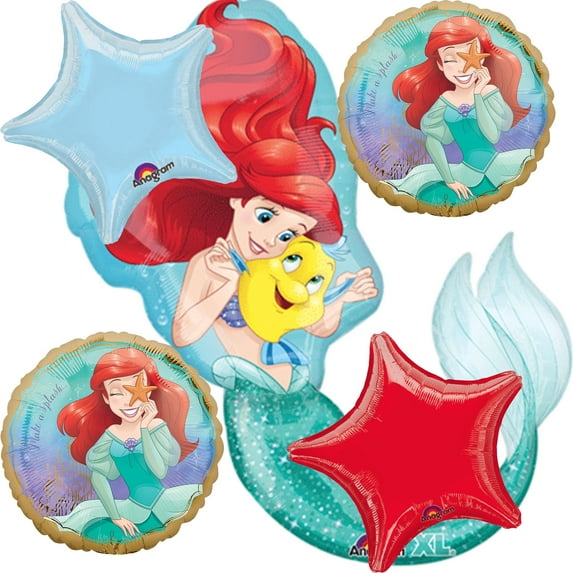 Disney Princess Little Mermaid Foil Balloons Bouquet