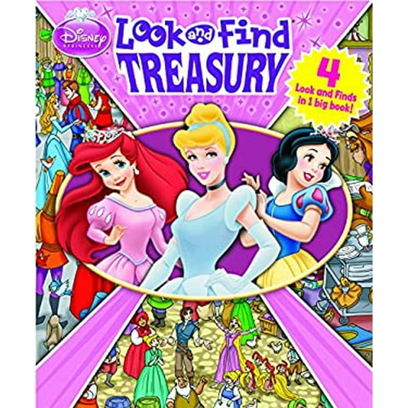 Pre-Owned Disney Princess - Look And Find Treasury Bind-Up 4 Books-in-1 - PI Kids (Hardcover) 1450842062 9781450842068