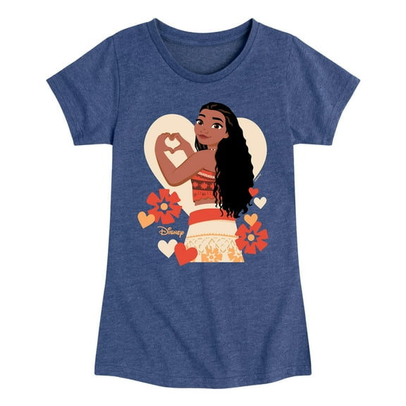Disney Princess - Love Moana - Toddler and Youth Girls Short Sleeve Graphic T-Shirt
