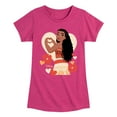 thumbnail image 1 of Disney Princess - Love Moana - Toddler and Youth Girls Short Sleeve Graphic T-Shirt, 1 of 5