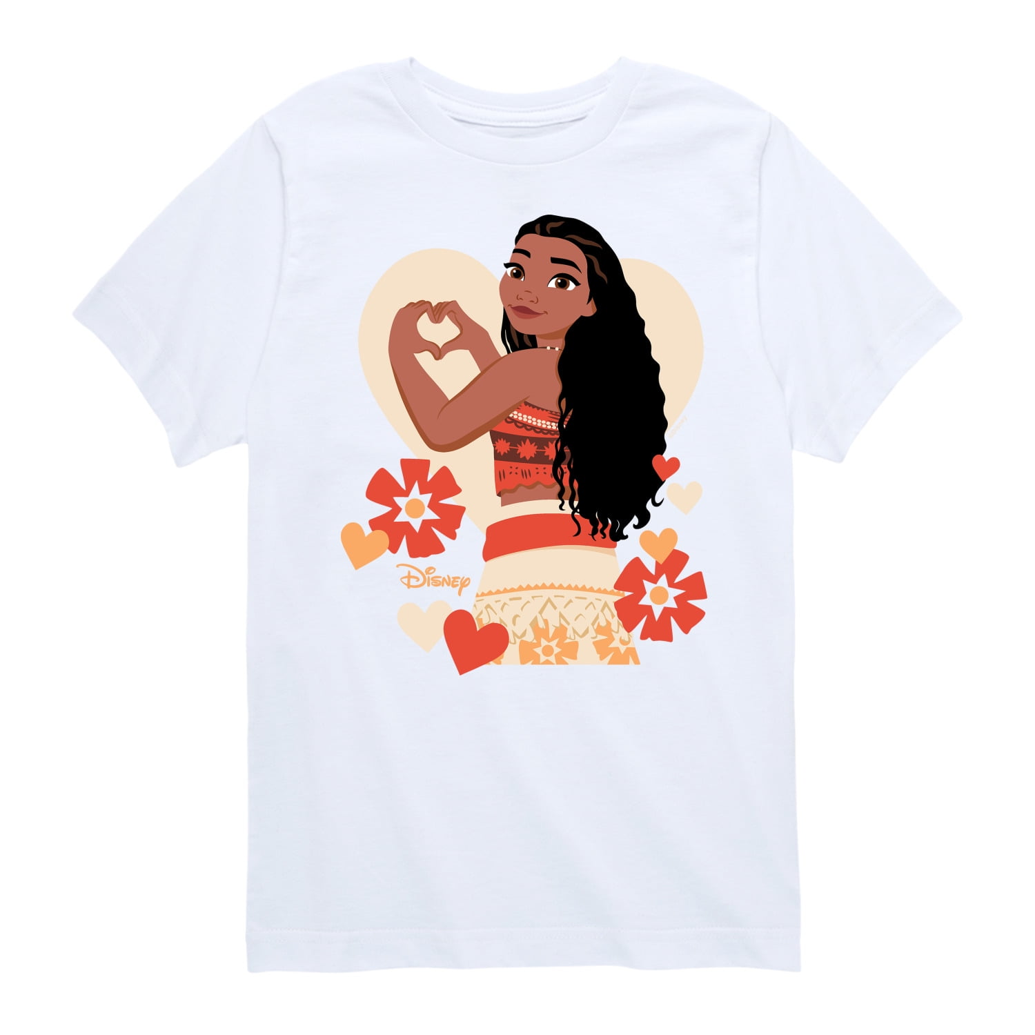 Disney Princess - Love Moana - Valentine's Day - Youth Short Sleeve ...