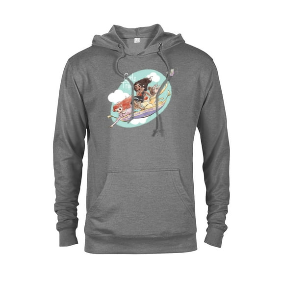 Disney Princess Magic Carpet Girls Trip - Pullover Hoodie for Adults - Customized-Graphite Heather