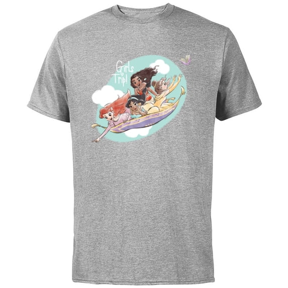 Disney Princess Magic Carpet Girls Trip - Short Sleeve Cotton T-Shirt for Adults - Customized-Athletic Heather