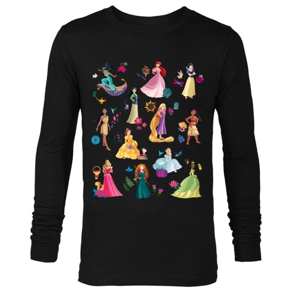 Disney Princess Magical Print - Long Sleeve T-Shirt for Men - Customized-Black