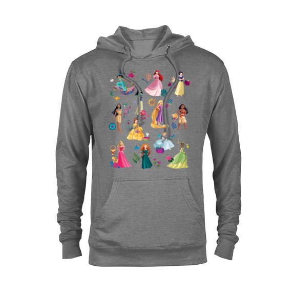 Disney Princess Magical Print - Pullover Hoodie for Adults - Customized-Graphite Heather