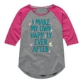 thumbnail image 1 of Disney Princess - Make My Own Happily Ever After - Toddler & Youth Girls Raglan Graphic T-Shirt, 1 of 4