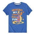 thumbnail image 1 of Disney Princess - Making Fall Fun - Toddler And Youth Short Sleeve Graphic T-Shirt, 1 of 4