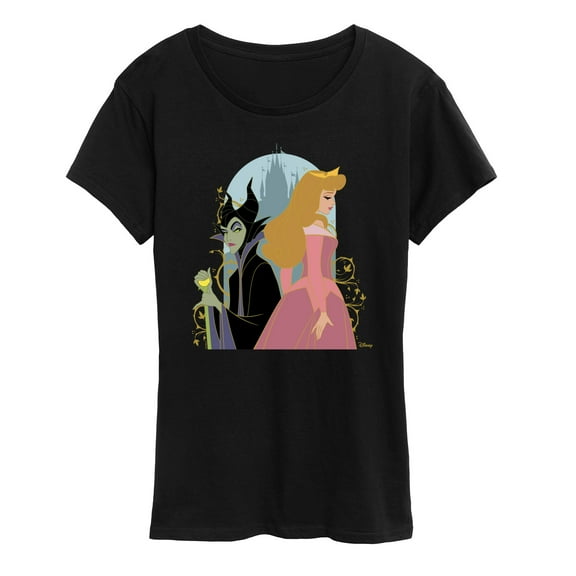 Disney Princess - Malifecent And Sleeping Beauty  - Women's Short Sleeve Graphic T-Shirt