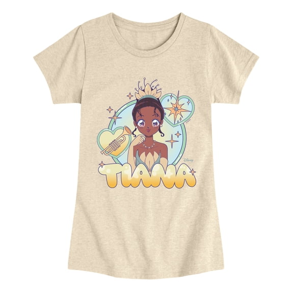 Disney Princess - Manga Tiana Girls' Fitted Short Sleeve Graphic T-Shirt