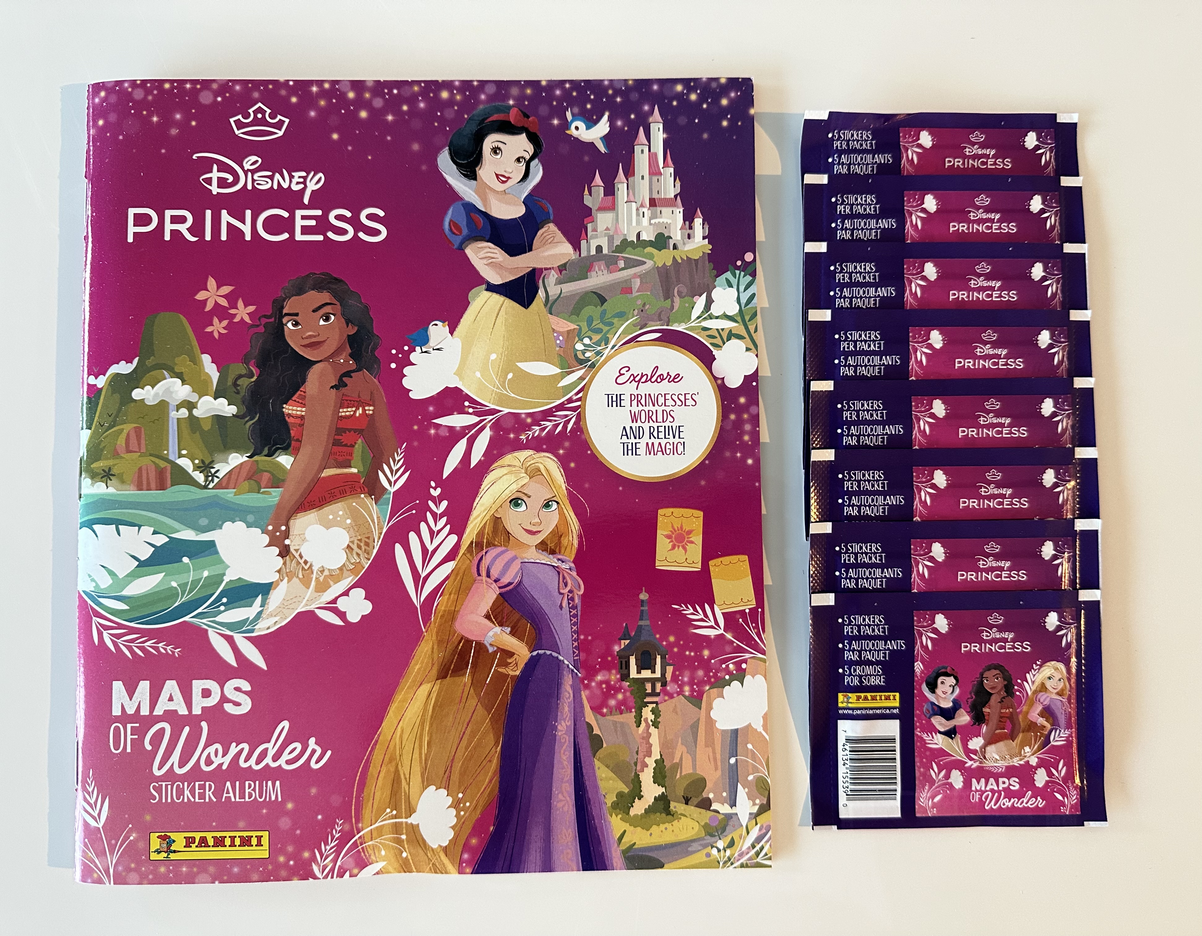 Disney Princess Maps of Wonder Album and Stickers - Panini