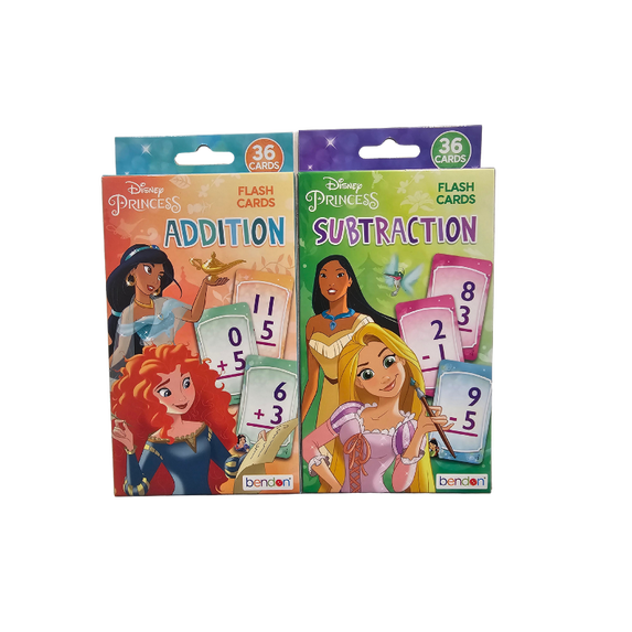 Disney Princess Math Learning Flash Cards, Addition & Subtraction
