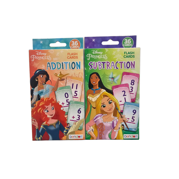 Disney Princess Math Learning Flash Cards, Addition & Subtraction