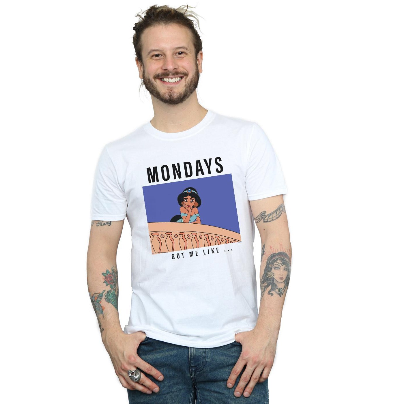 Disney Princess Mens Jasmine Mondays Got Me Like T-Shirt - Walmart.com